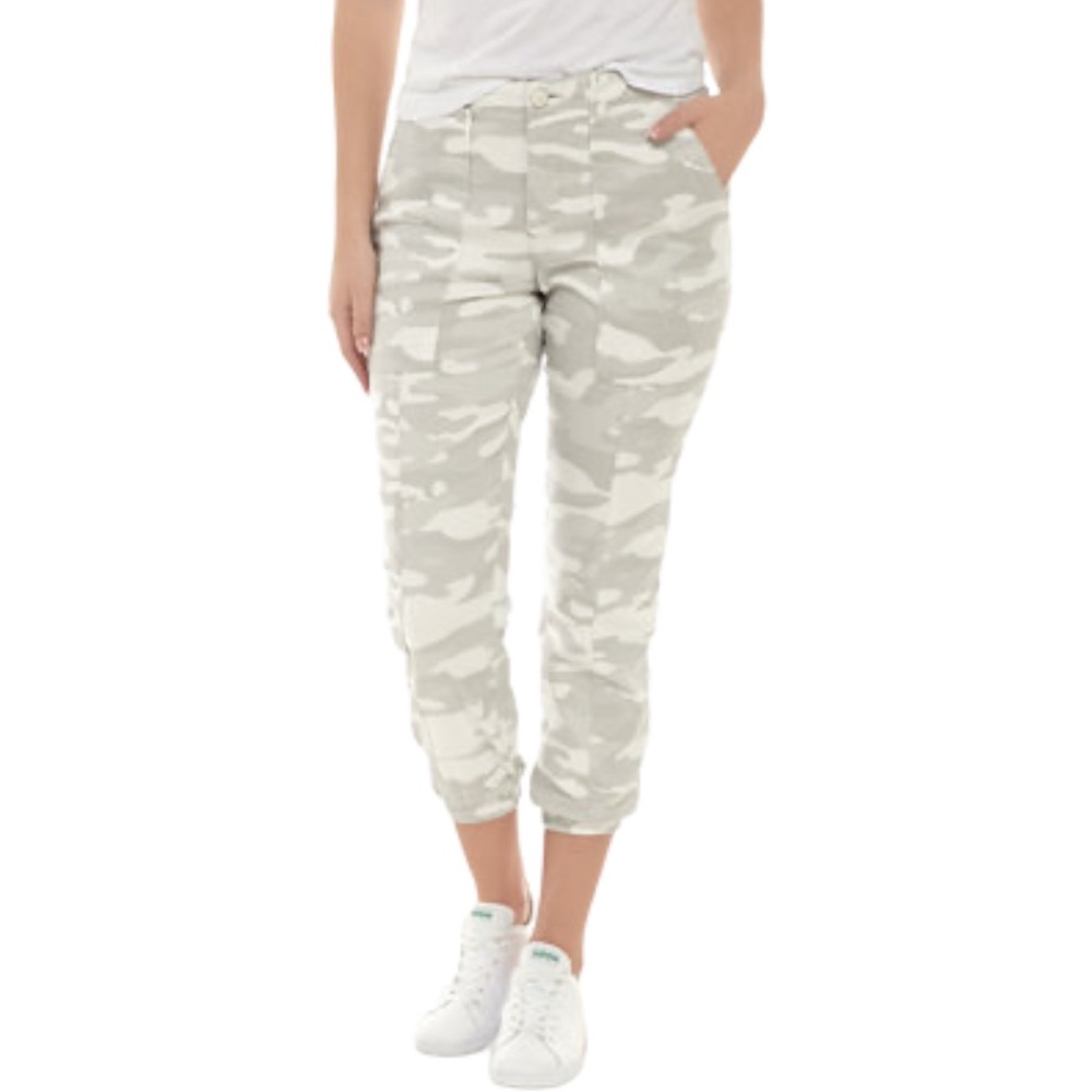 Democracy Camouflage Joggers - Light Gray and Cream
